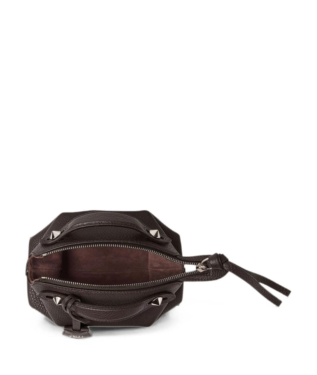FENDI Фиолетовая кожаная сумка через плечо, фото 3