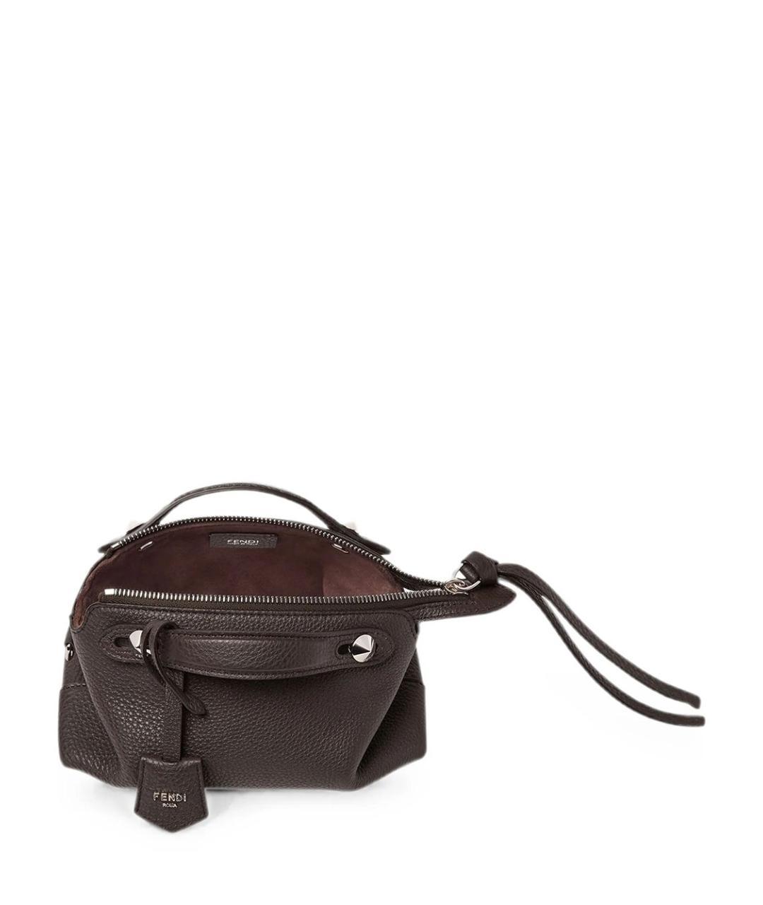 FENDI Фиолетовая кожаная сумка через плечо, фото 4