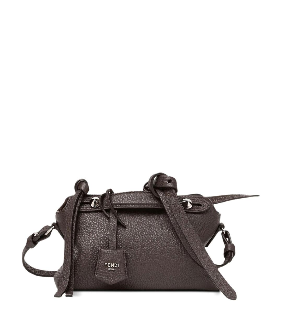FENDI Фиолетовая кожаная сумка через плечо, фото 1