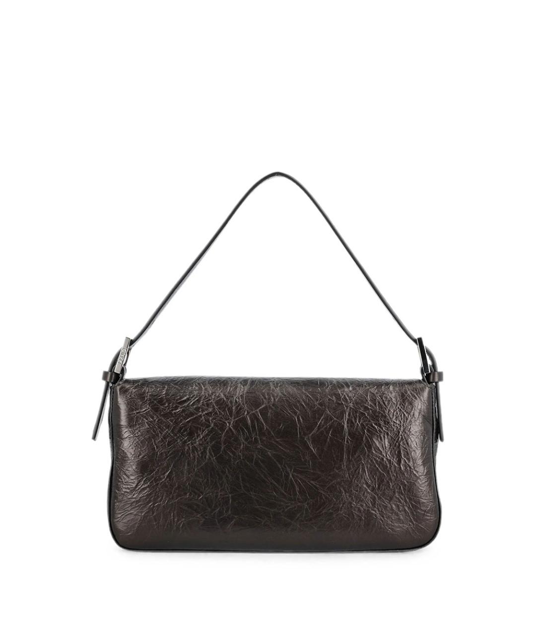 FENDI Черная кожаная сумка через плечо, фото 2