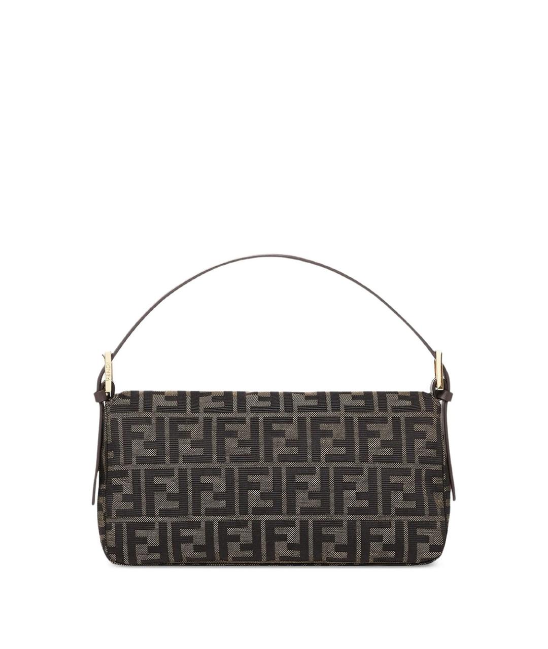 FENDI Коричневая тканевая сумка через плечо, фото 3