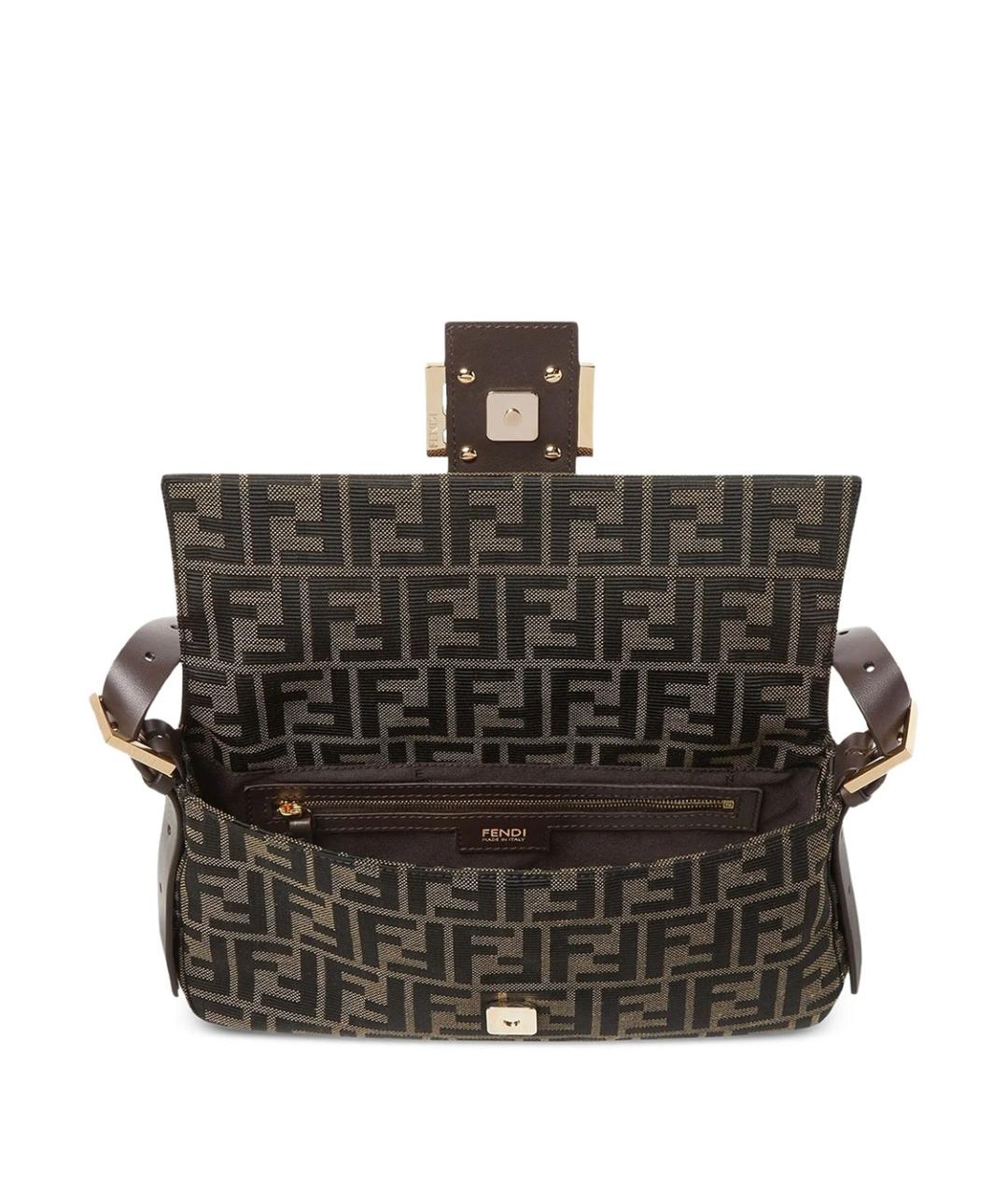 FENDI Коричневая тканевая сумка через плечо, фото 2
