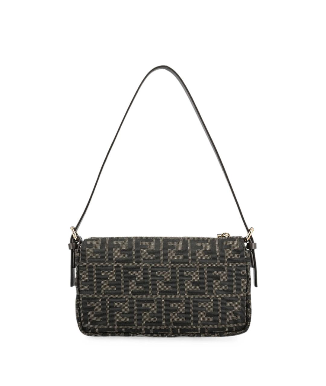 FENDI Коричневая тканевая сумка через плечо, фото 2