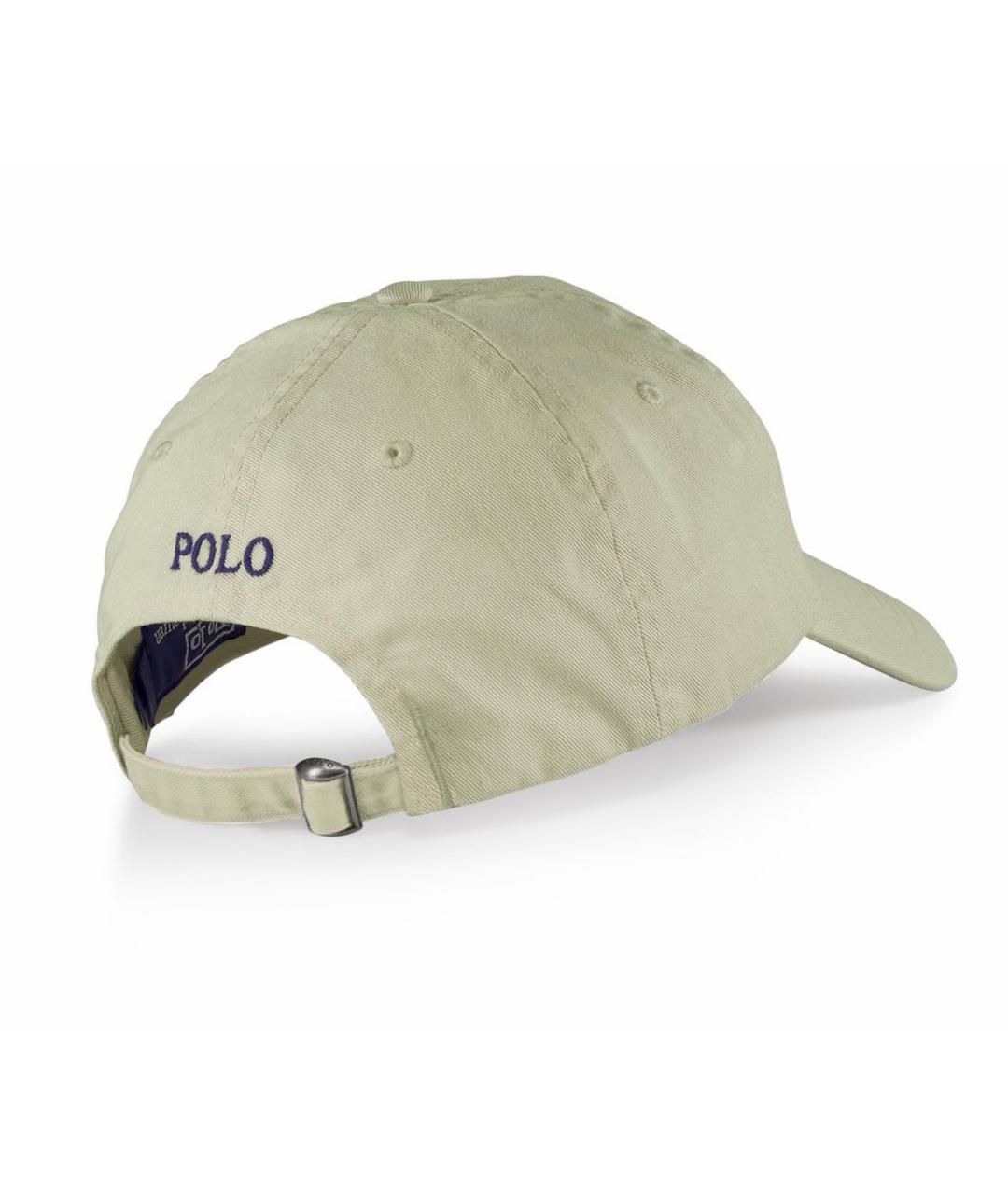 POLO RALPH LAUREN Бежевая хлопковая кепка/бейсболка, фото 2