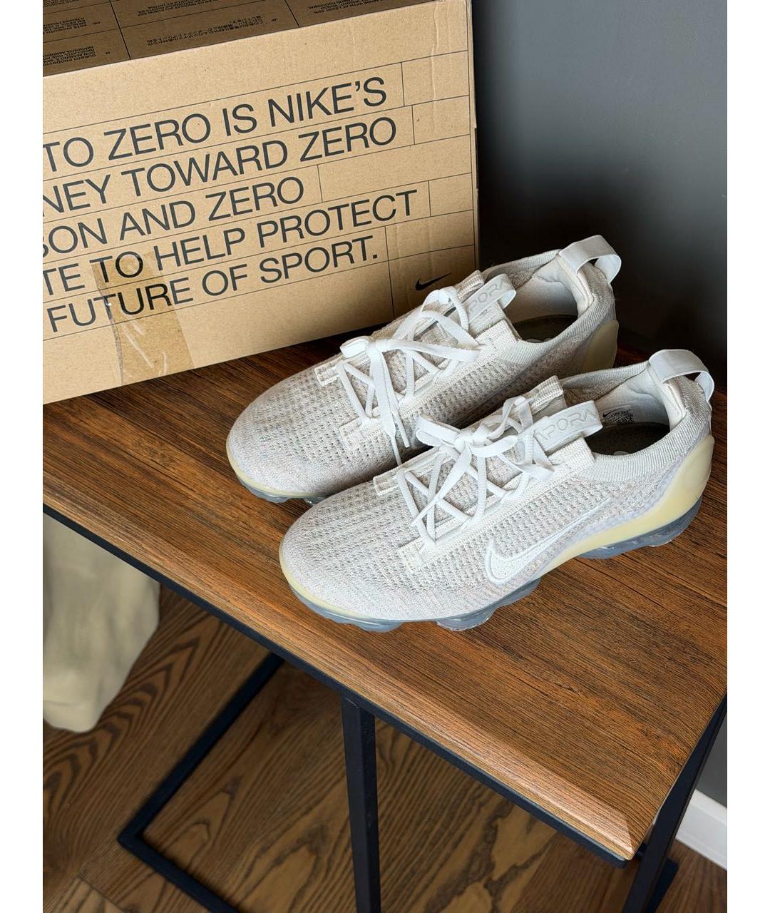 NIKE Бежевые текстильные кроссовки, фото 3