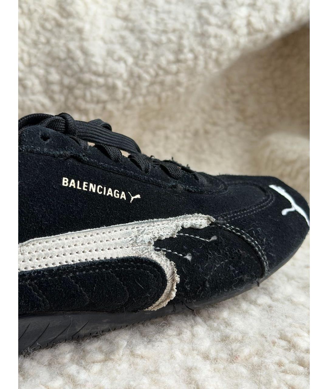 BALENCIAGA Черные замшевые кроссовки, фото 6