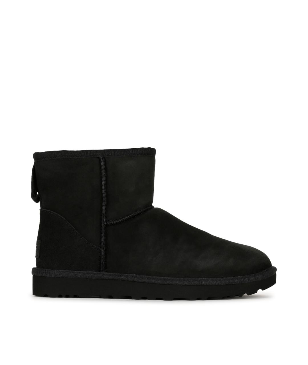 UGG Черные нубуковые ботинки, фото 1