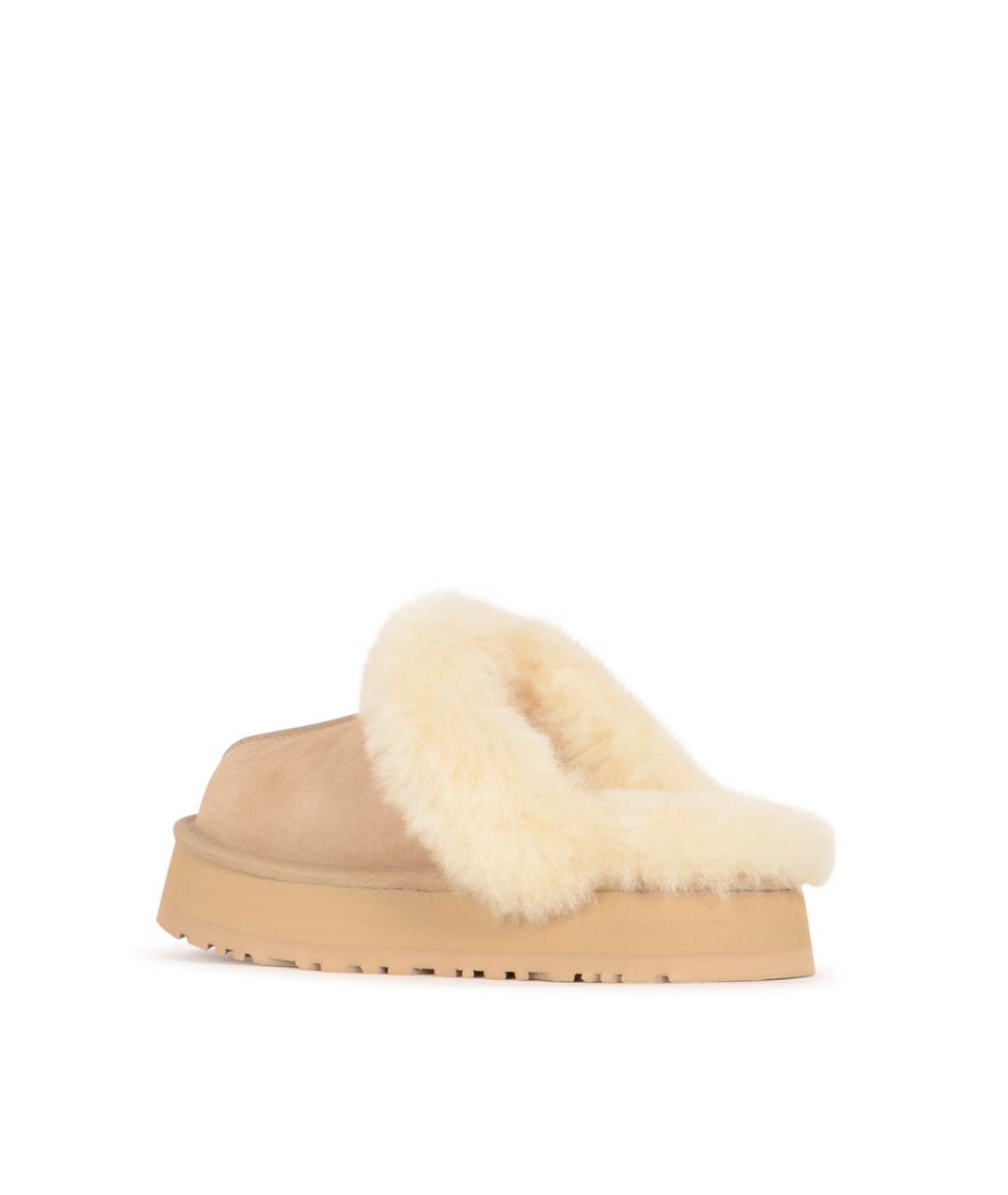 UGG Бежевые замшевые сабо, фото 5