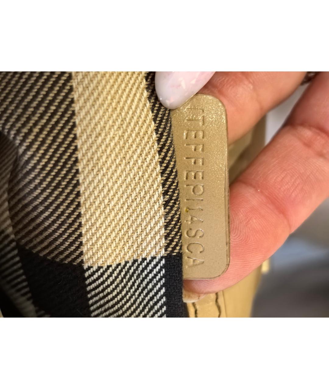 BURBERRY Бежевая кожаная сумка с короткими ручками, фото 8