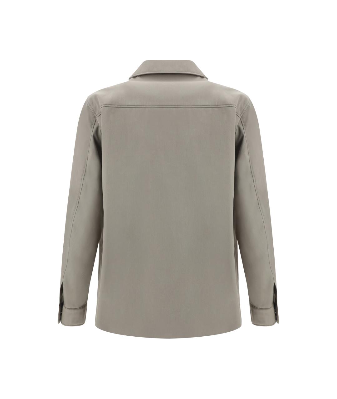 LORO PIANA Бежевая хлопковая кэжуал рубашка, фото 2