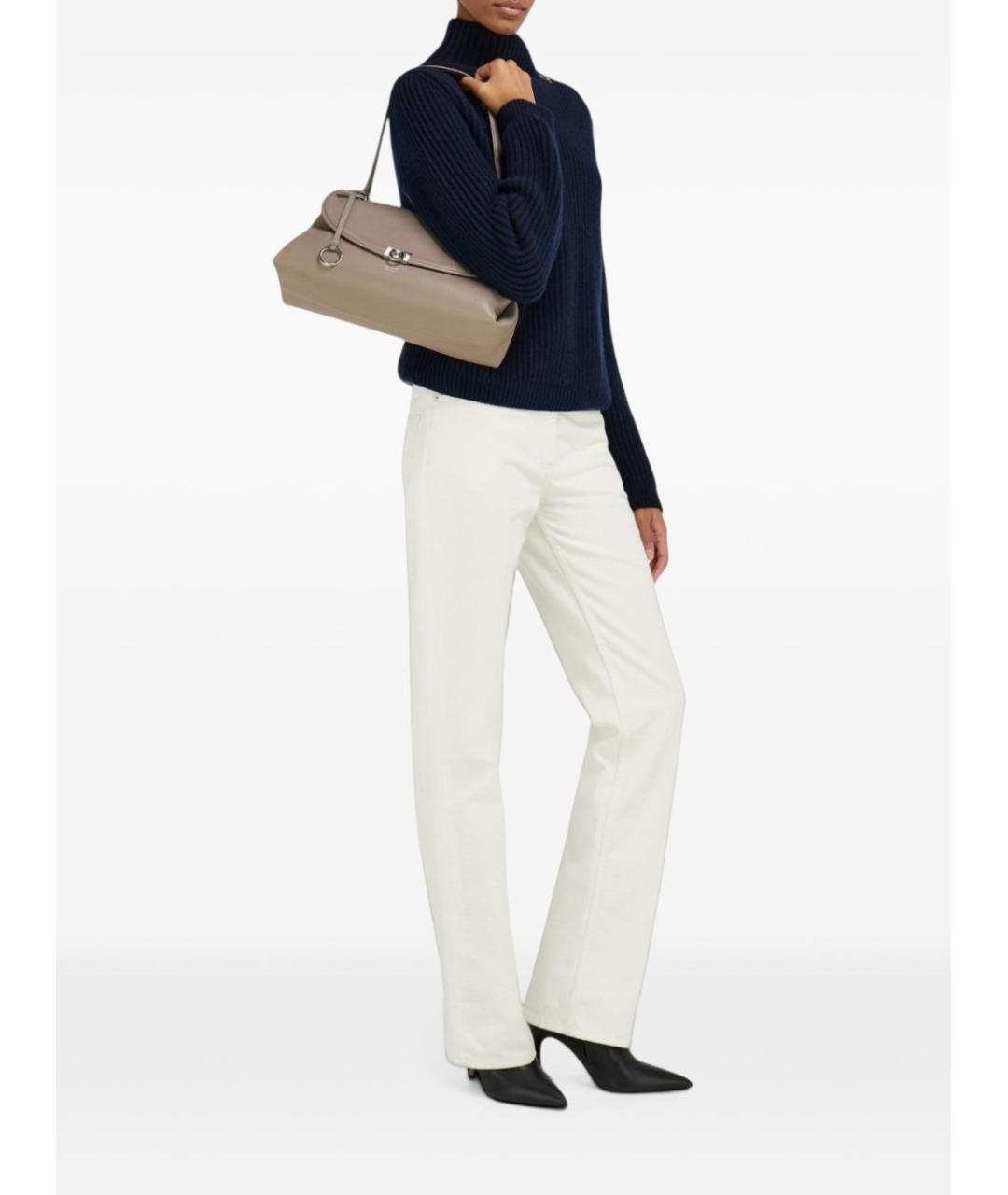 FERRAGAMO Коричневая кожаная сумка через плечо, фото 2