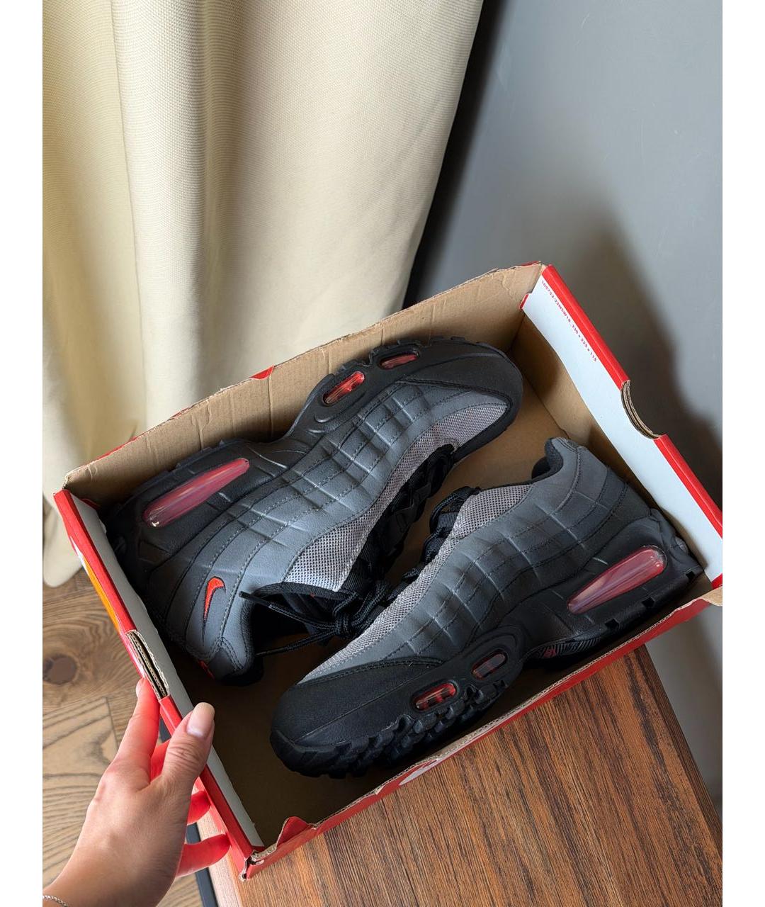 NIKE Черные текстильные низкие кроссовки / кеды, фото 8