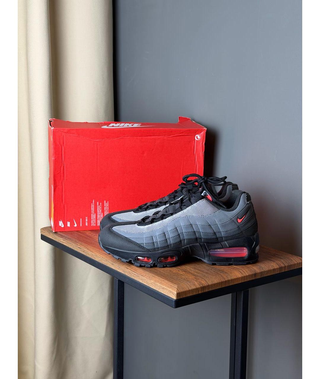 NIKE Черные текстильные низкие кроссовки / кеды, фото 2