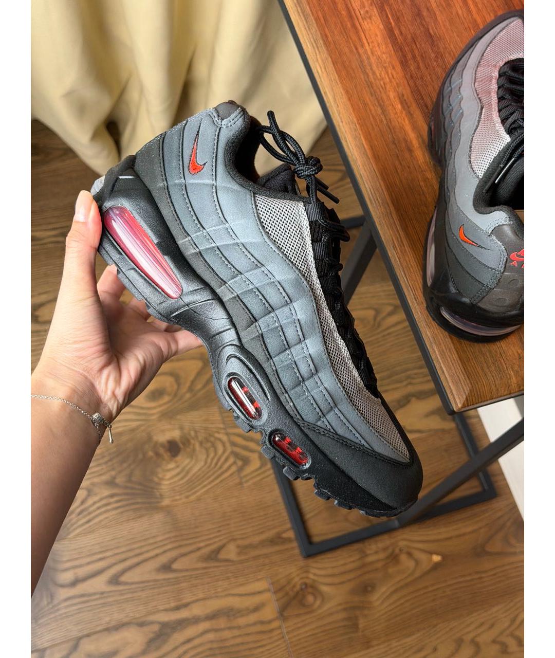 NIKE Черные текстильные низкие кроссовки / кеды, фото 5