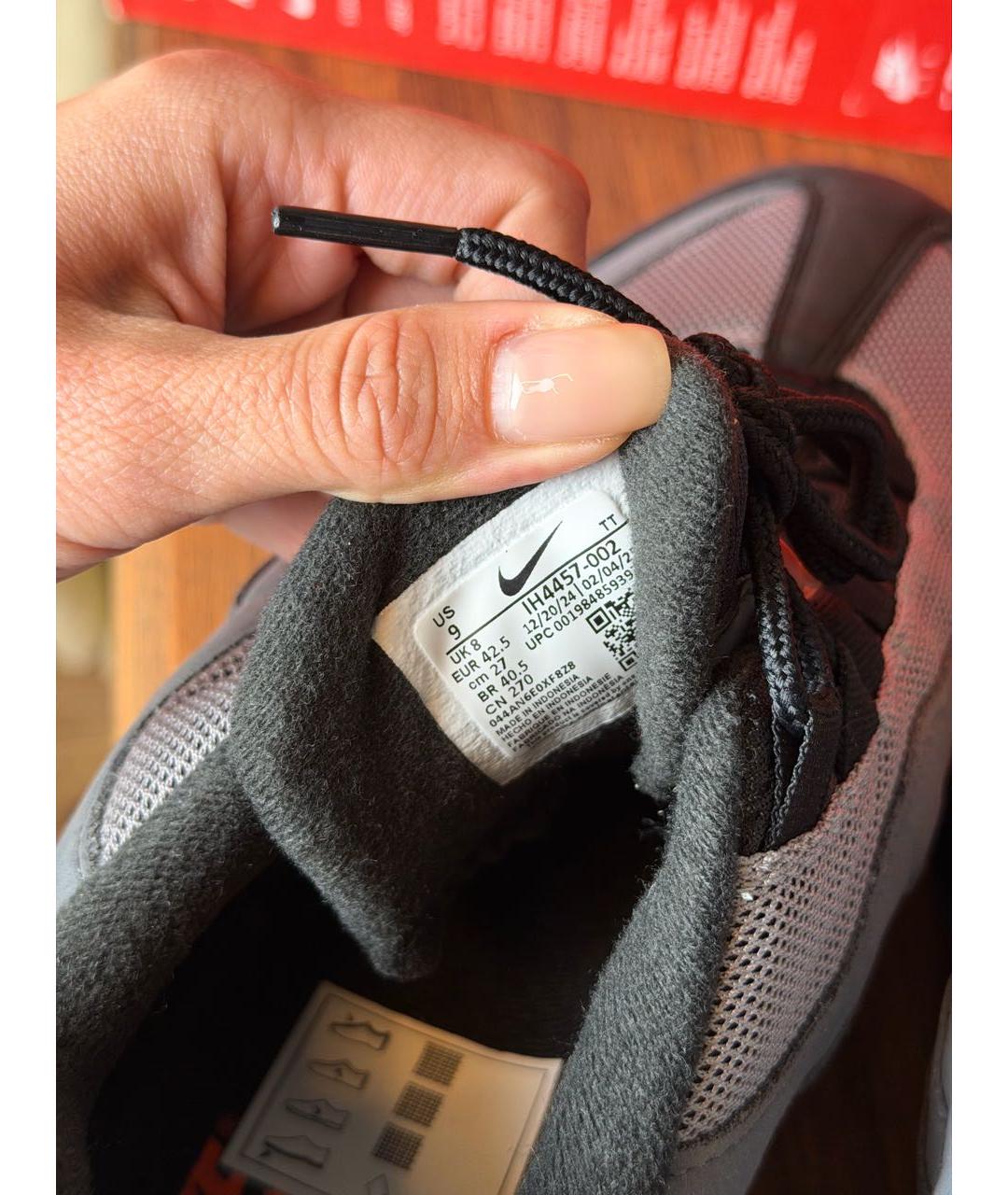 NIKE Черные текстильные низкие кроссовки / кеды, фото 7