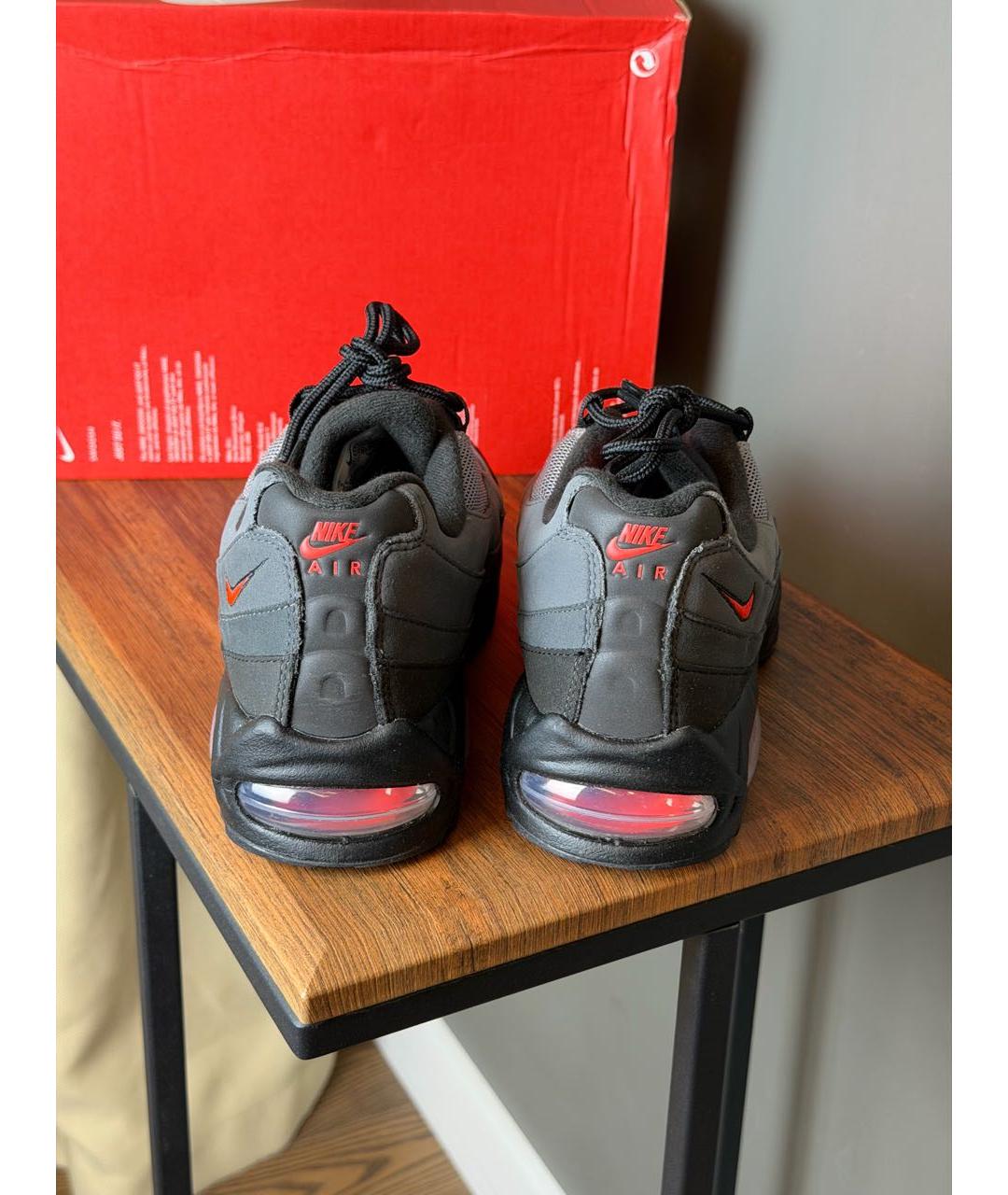 NIKE Черные текстильные низкие кроссовки / кеды, фото 4