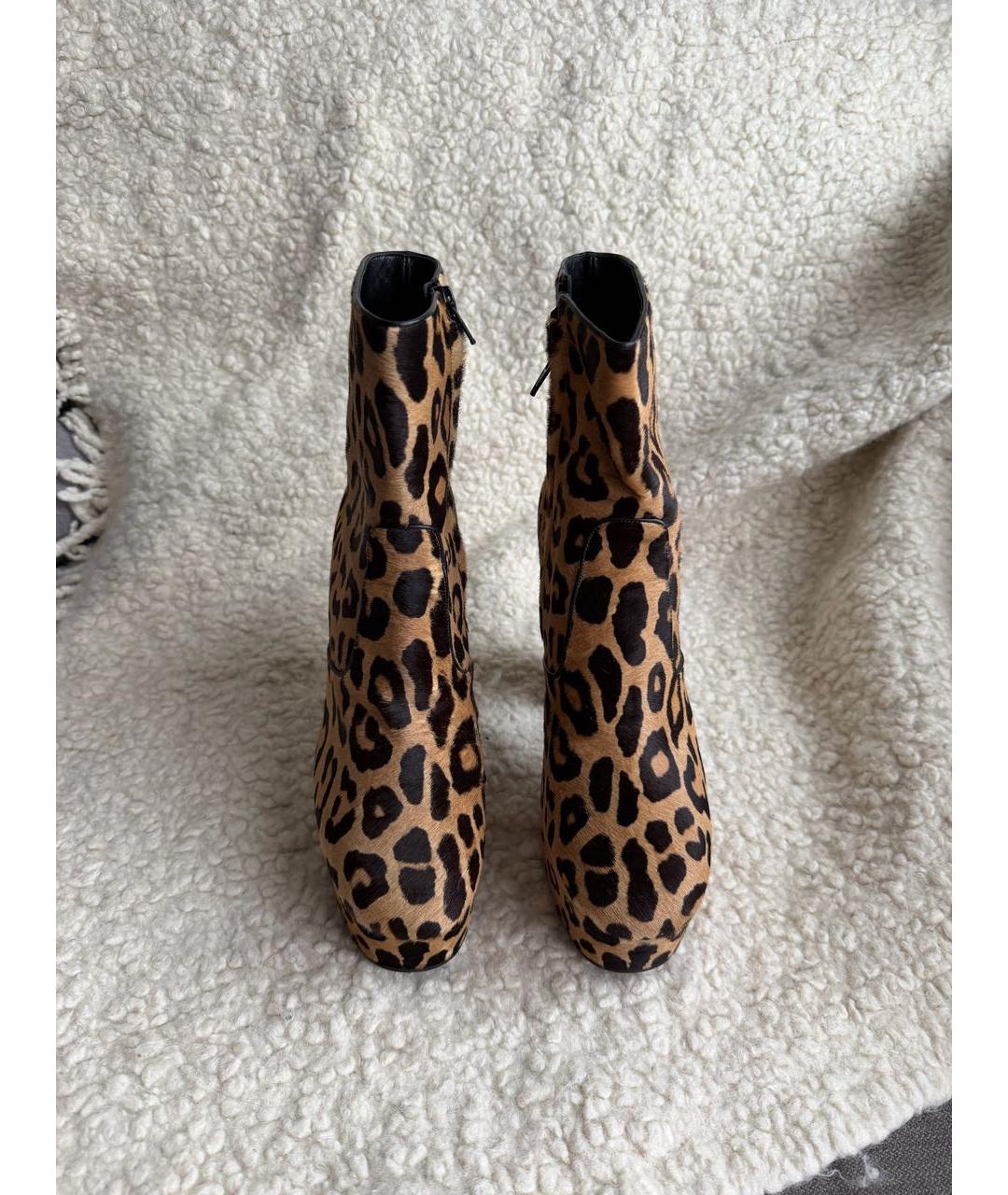 SAINT LAURENT Коричневые ботильоны, фото 2