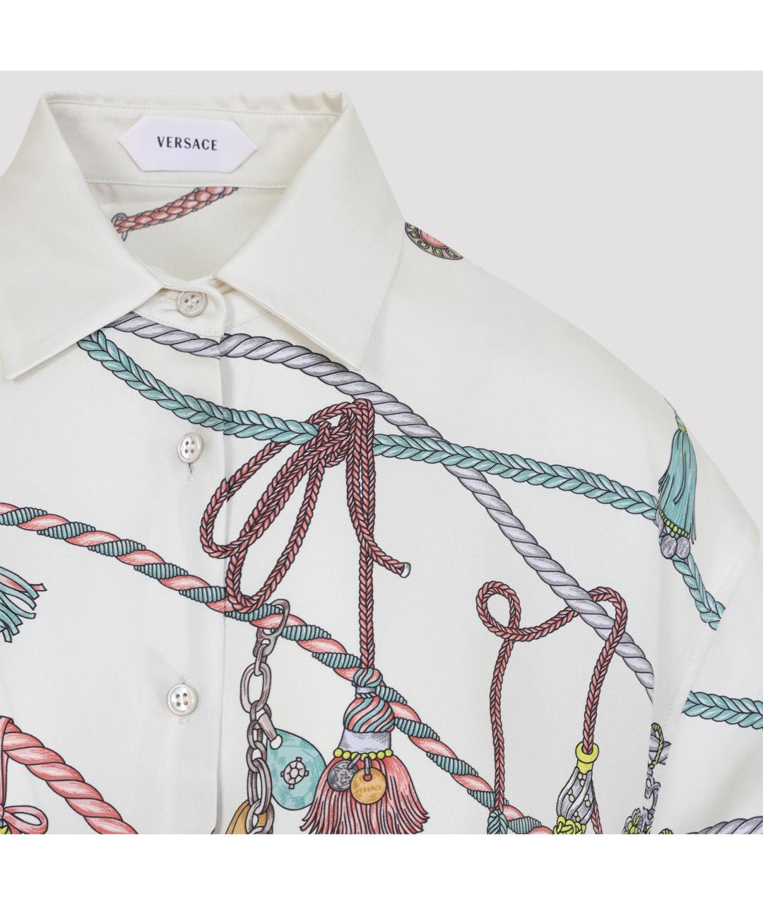 VERSACE Мульти шелковая рубашка, фото 4