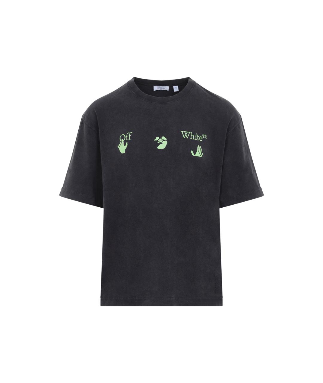 OFF-WHITE Черная хлопковая футболка, фото 1