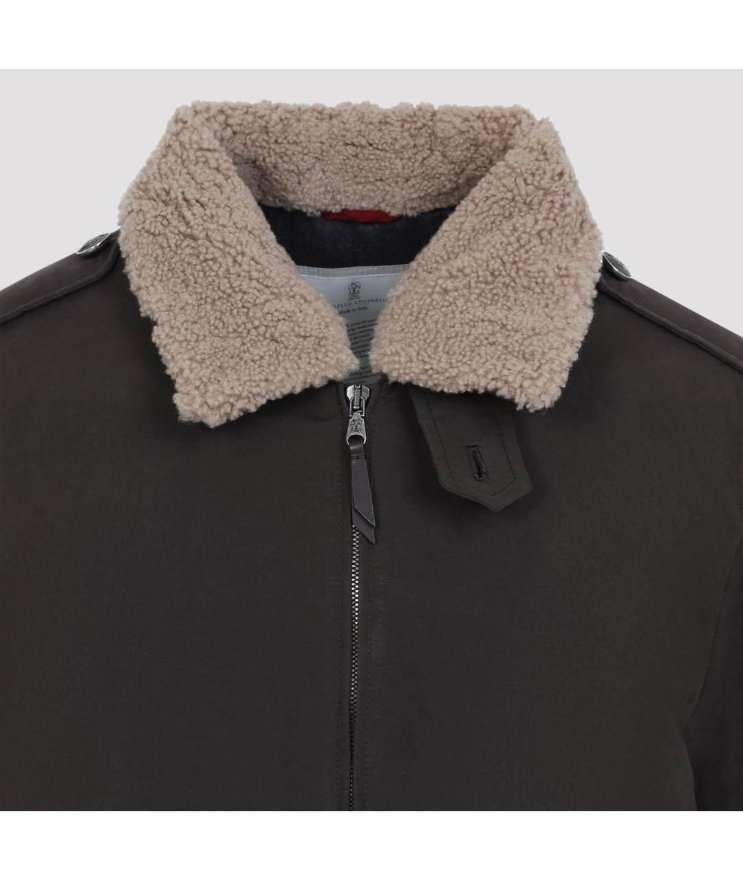 BRUNELLO CUCINELLI Коричневая хлопковая куртка, фото 6