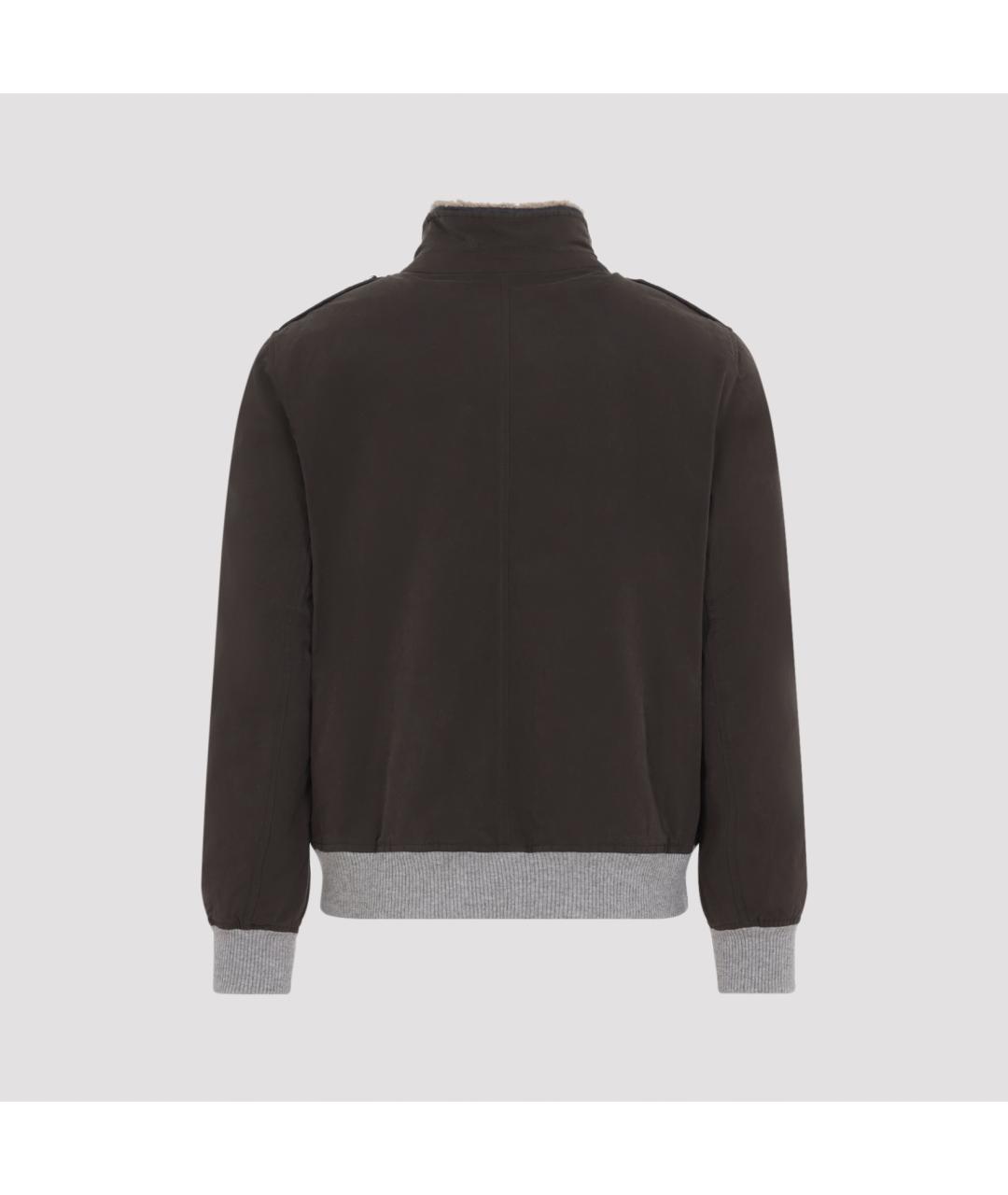BRUNELLO CUCINELLI Коричневая хлопковая куртка, фото 4