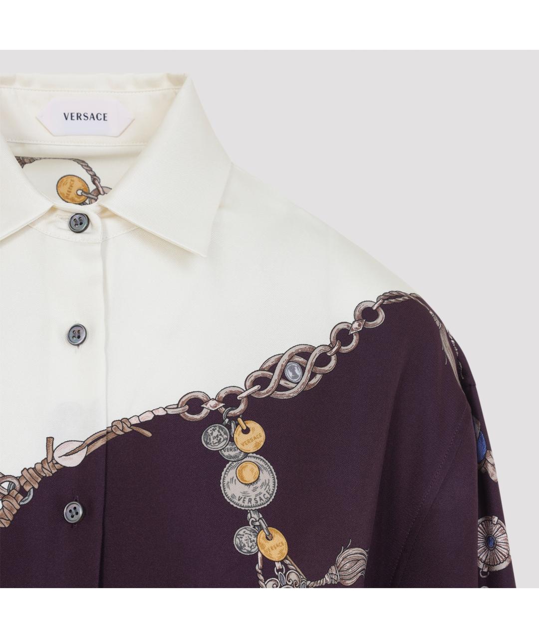 VERSACE Мульти шелковая рубашка, фото 4