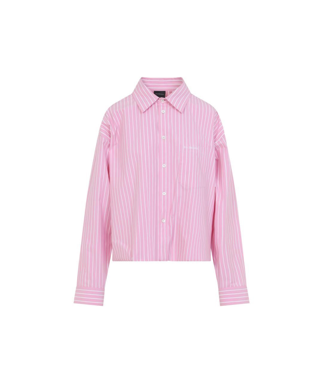 BALENCIAGA Розовая хлопковая рубашка, фото 1