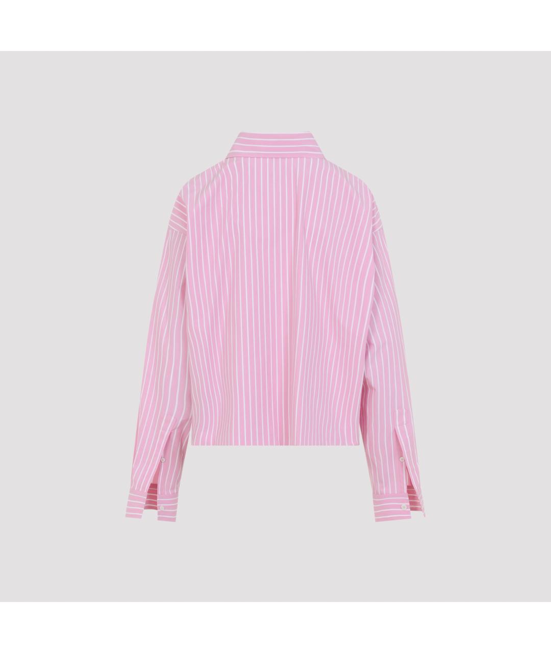 BALENCIAGA Розовая хлопковая рубашка, фото 3