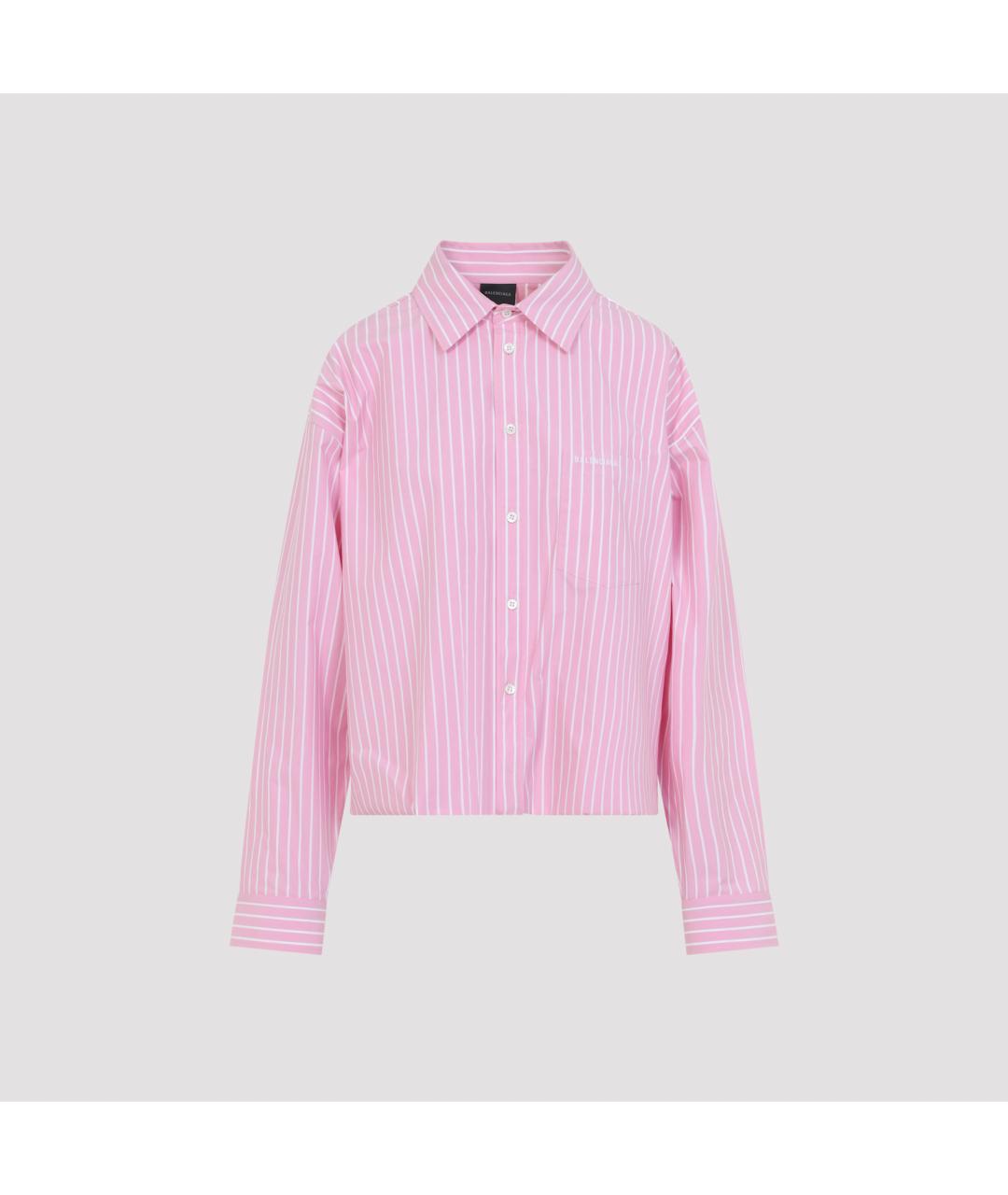 BALENCIAGA Розовая хлопковая рубашка, фото 2