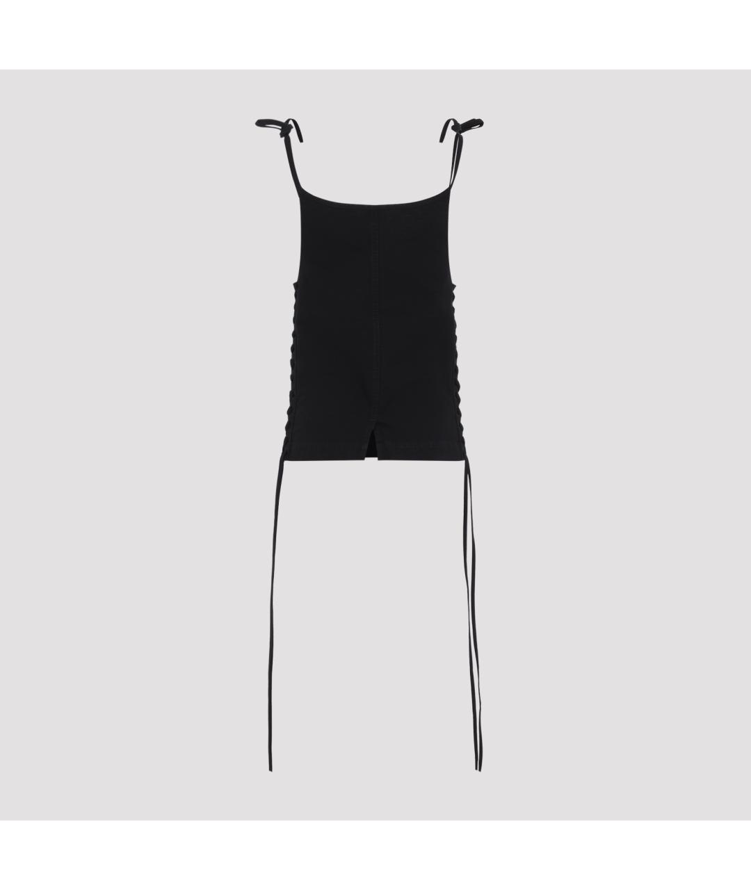 BALENCIAGA Черная хлопковая майка, фото 3