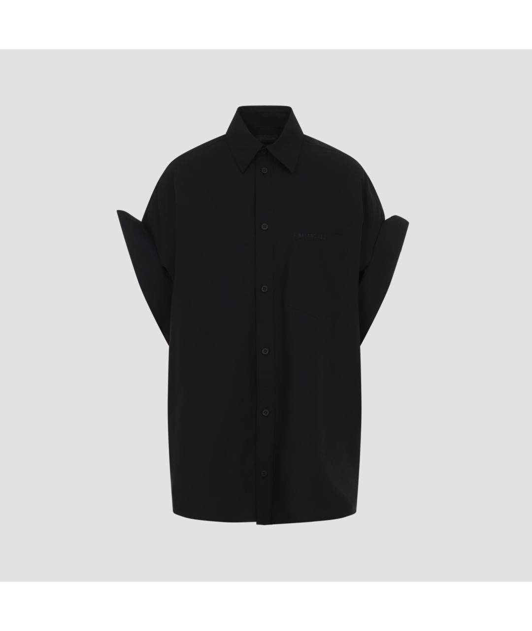 BALENCIAGA Черная хлопковая рубашка, фото 2