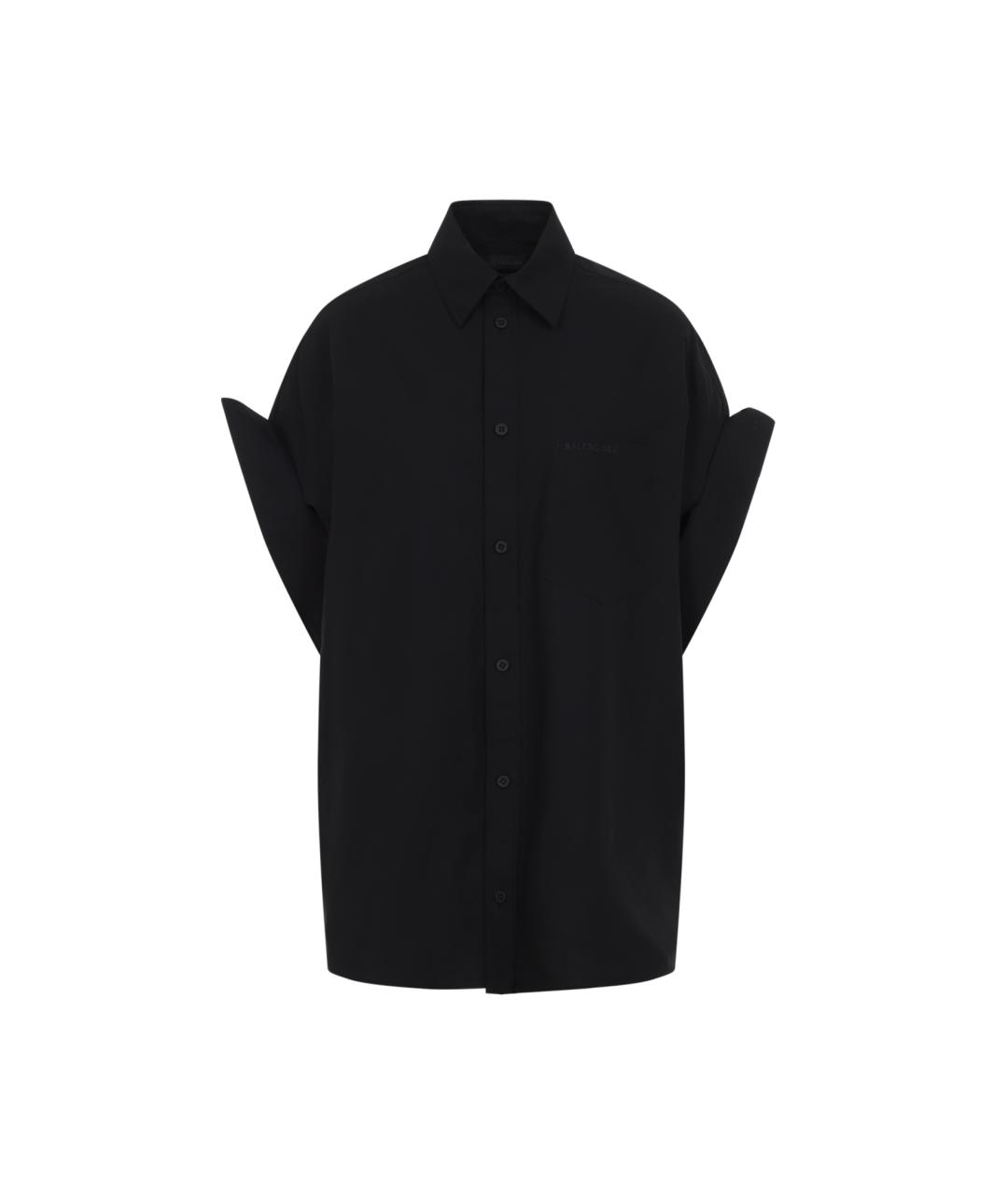 BALENCIAGA Черная хлопковая рубашка, фото 1