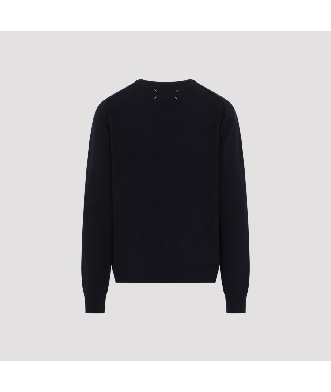 MAISON MARGIELA Темно-синий шерстяной джемпер / свитер, фото 3