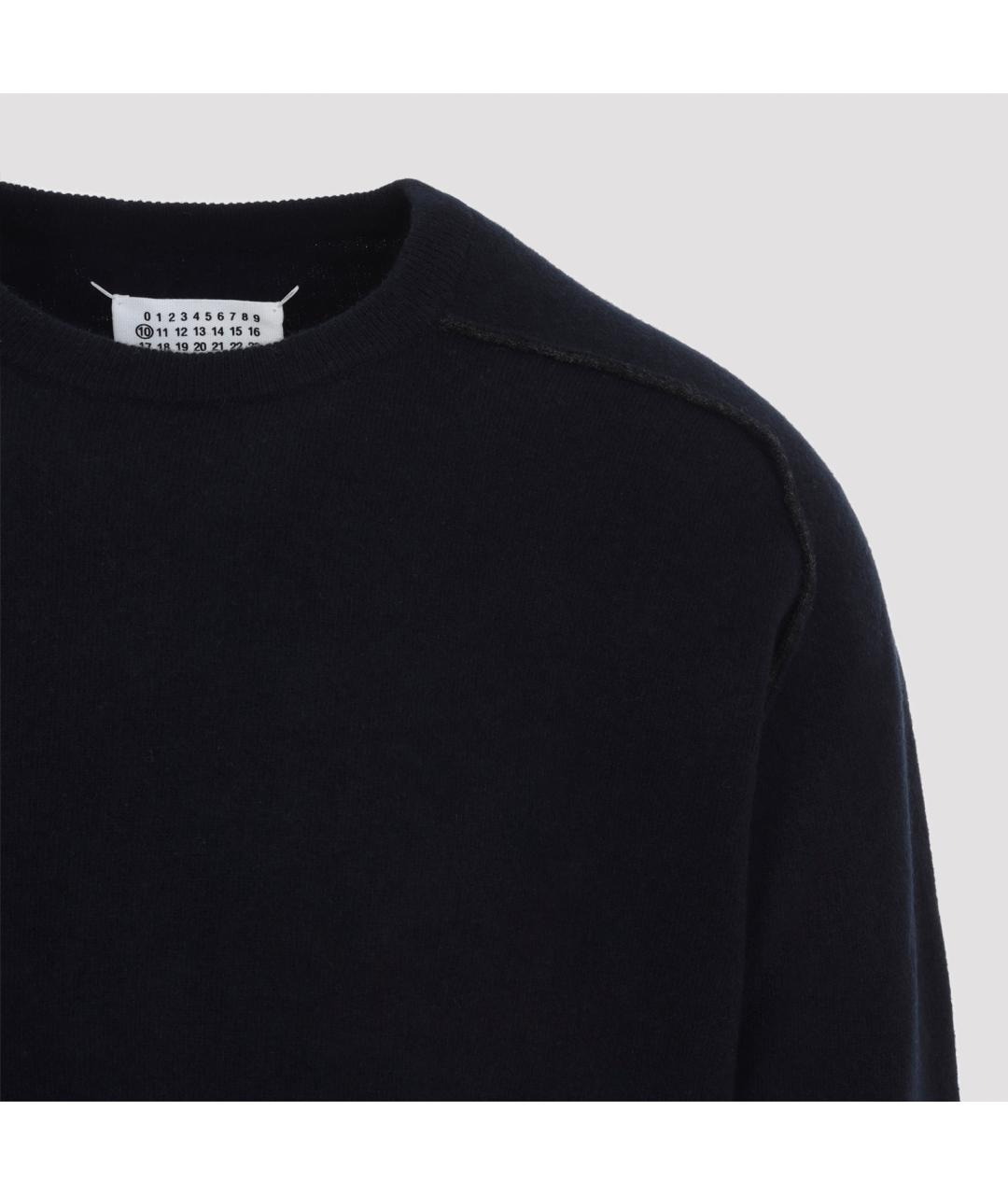 MAISON MARGIELA Темно-синий шерстяной джемпер / свитер, фото 4