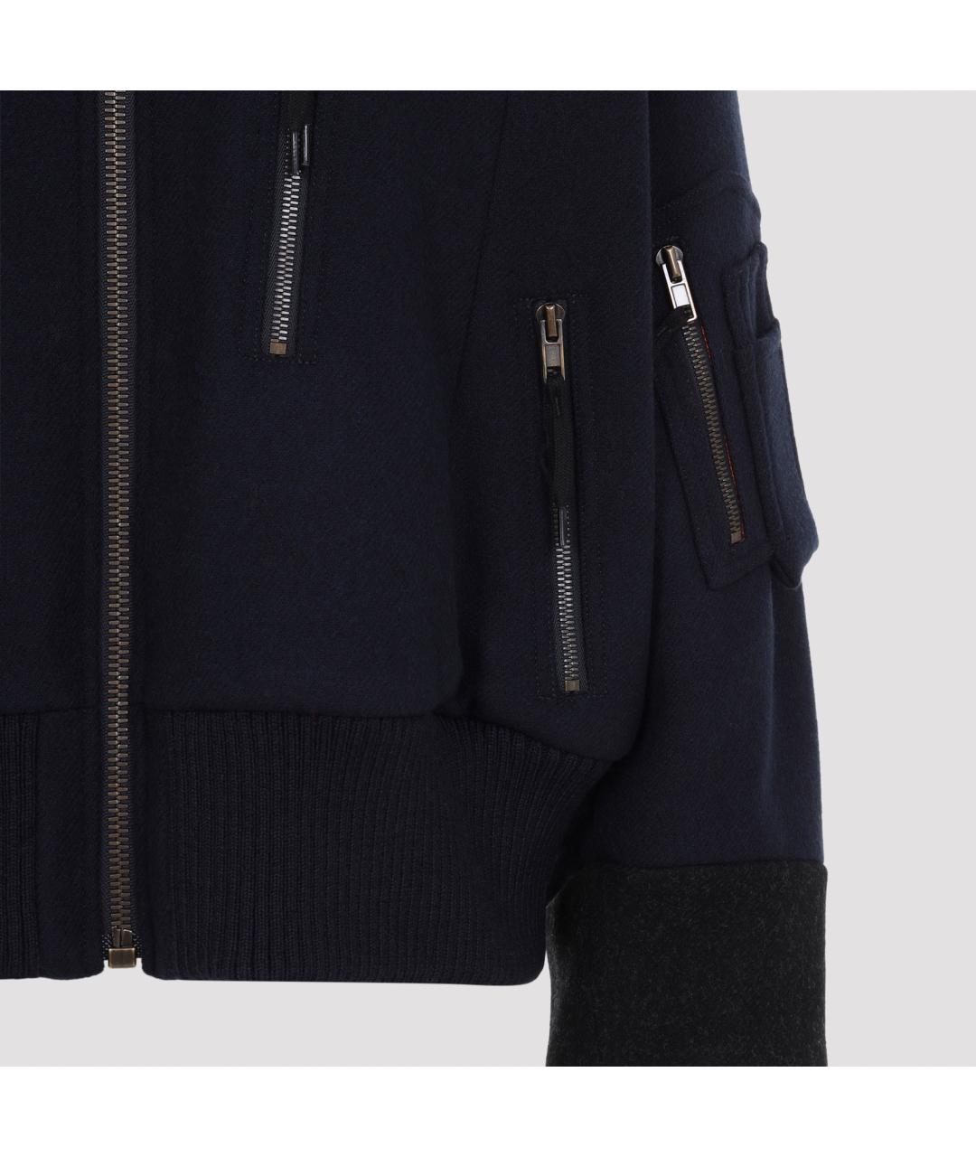 MAISON MARGIELA Темно-синяя шерстяная куртка, фото 6