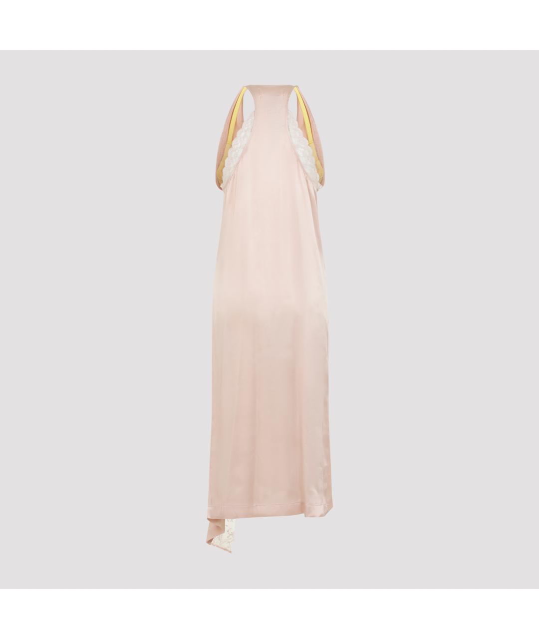 MAISON MARGIELA Розовое ацетатное коктейльное платье, фото 3