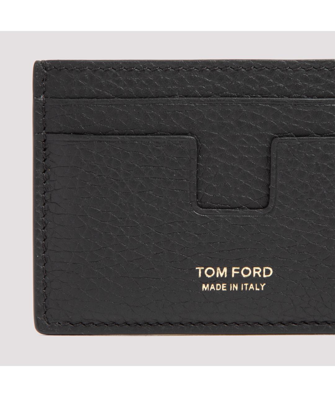 TOM FORD Черный кожаный кардхолдер, фото 5