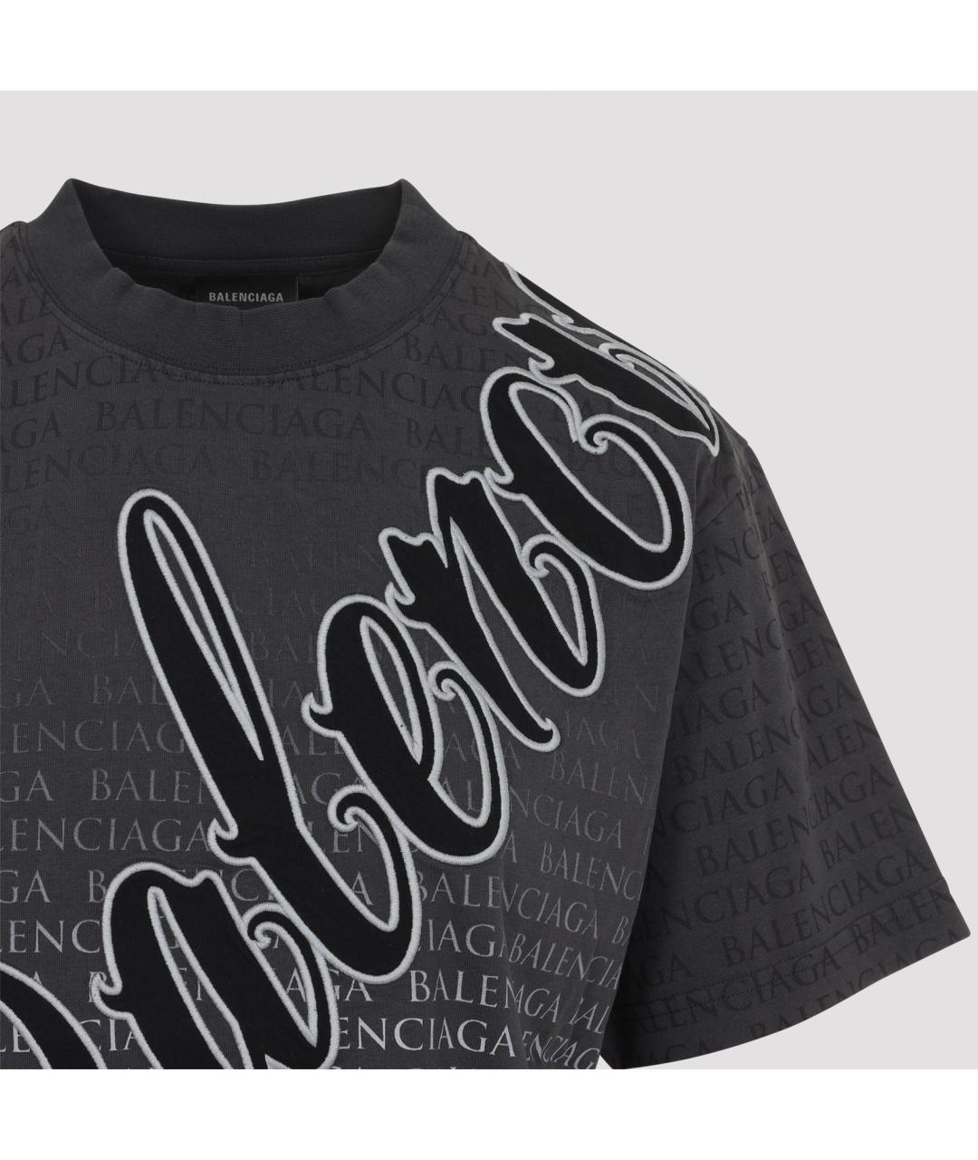 BALENCIAGA Мульти хлопковая футболка, фото 4