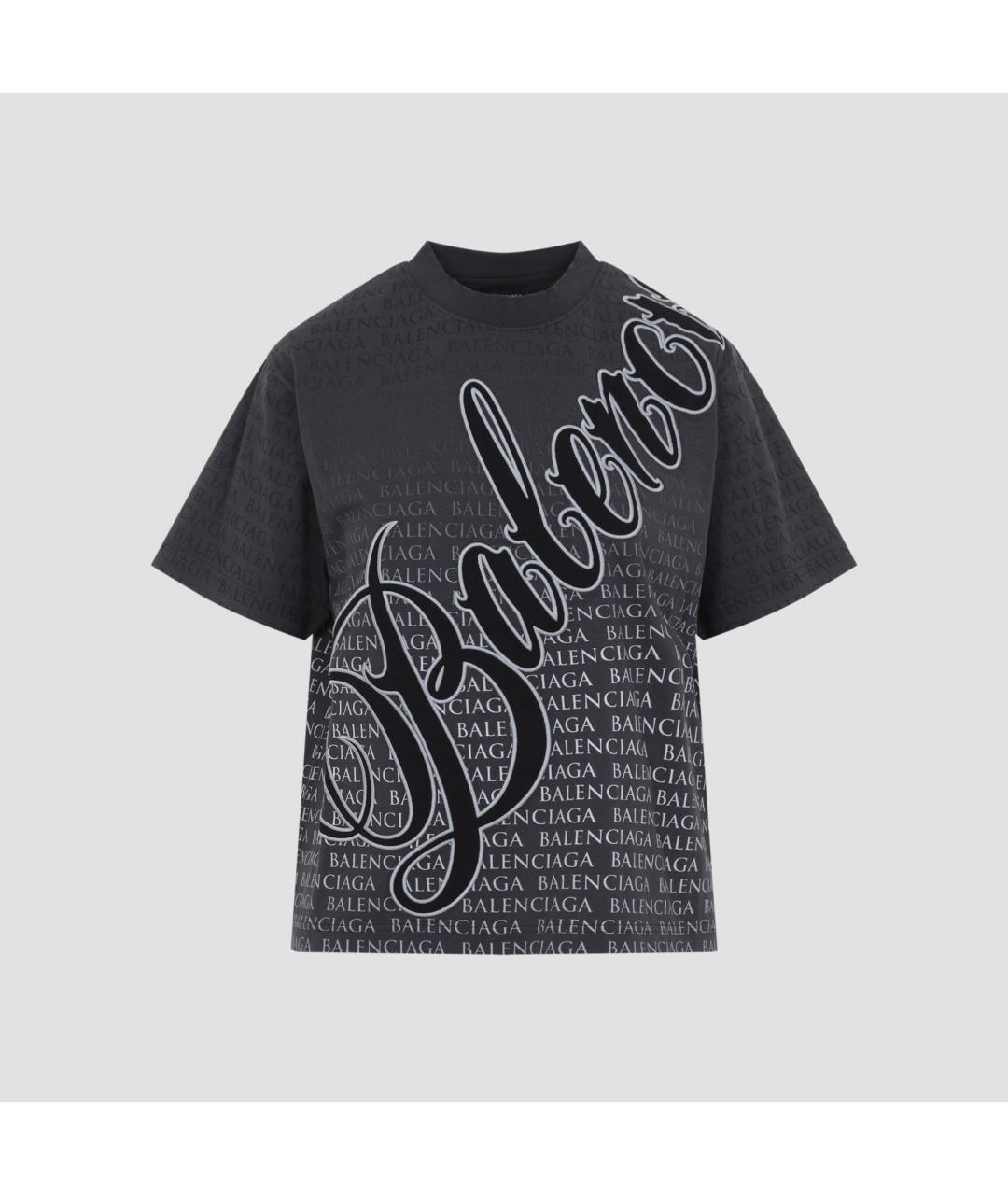BALENCIAGA Мульти хлопковая футболка, фото 2