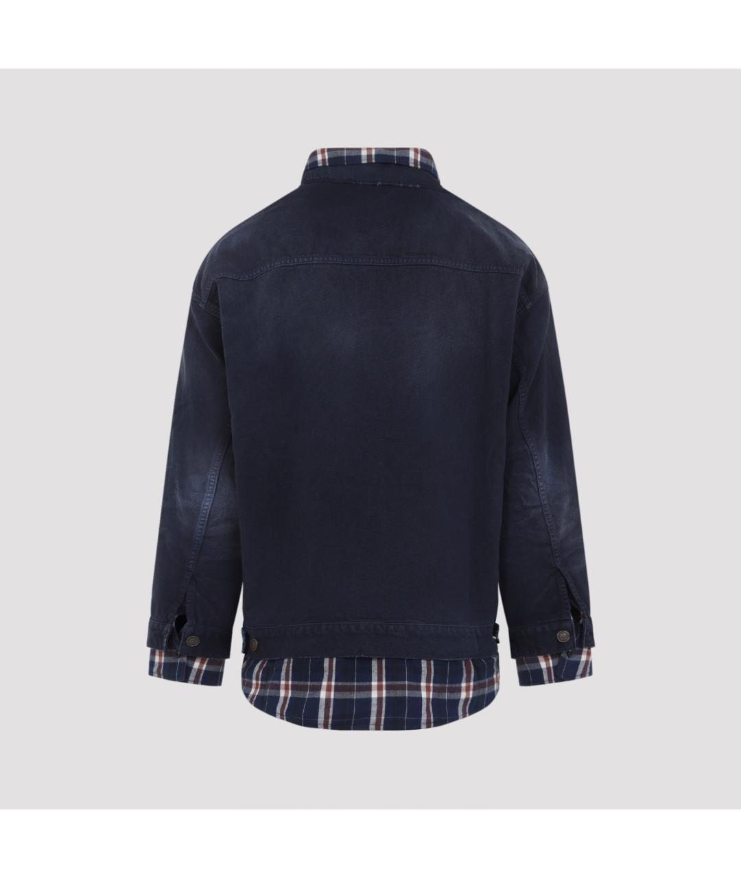 BALENCIAGA Темно-синяя хлопковая куртка, фото 3