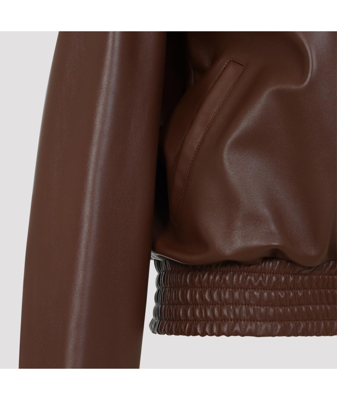 BALENCIAGA Коричневая кожаная куртка, фото 5
