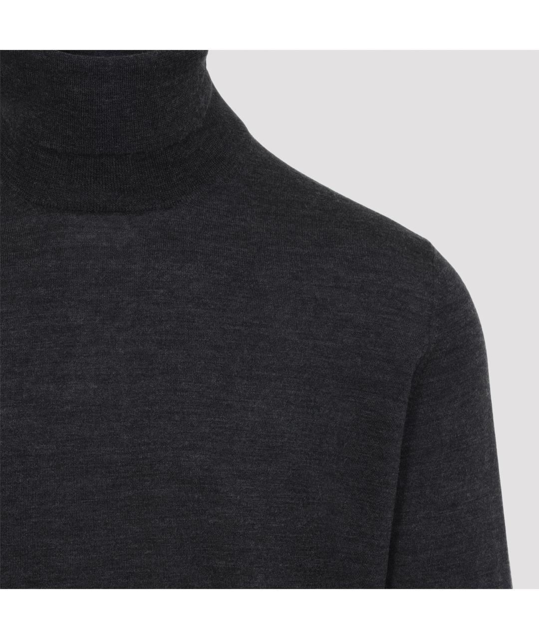 BRUNELLO CUCINELLI Антрацитовая шерстяная водолазка, фото 4