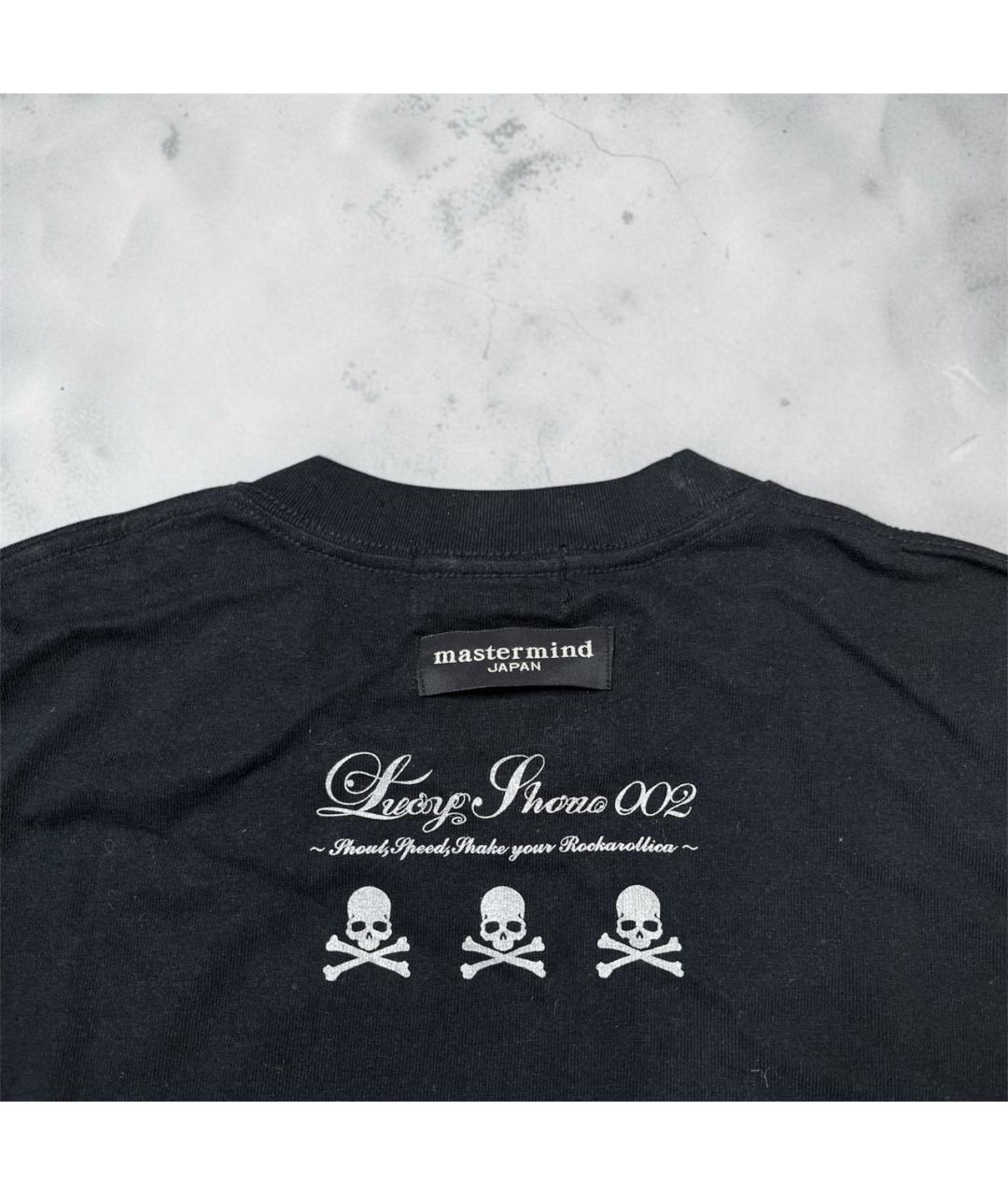 MASTERMIND JAPAN Черная хлопковая футболка, фото 4