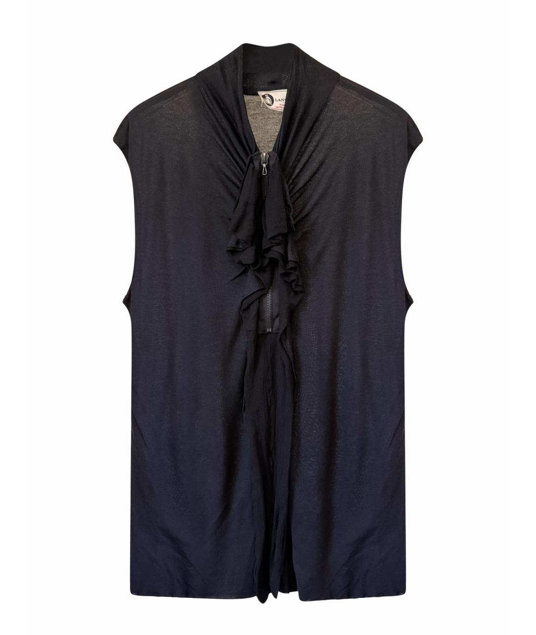 LANVIN Черная майка, фото 1