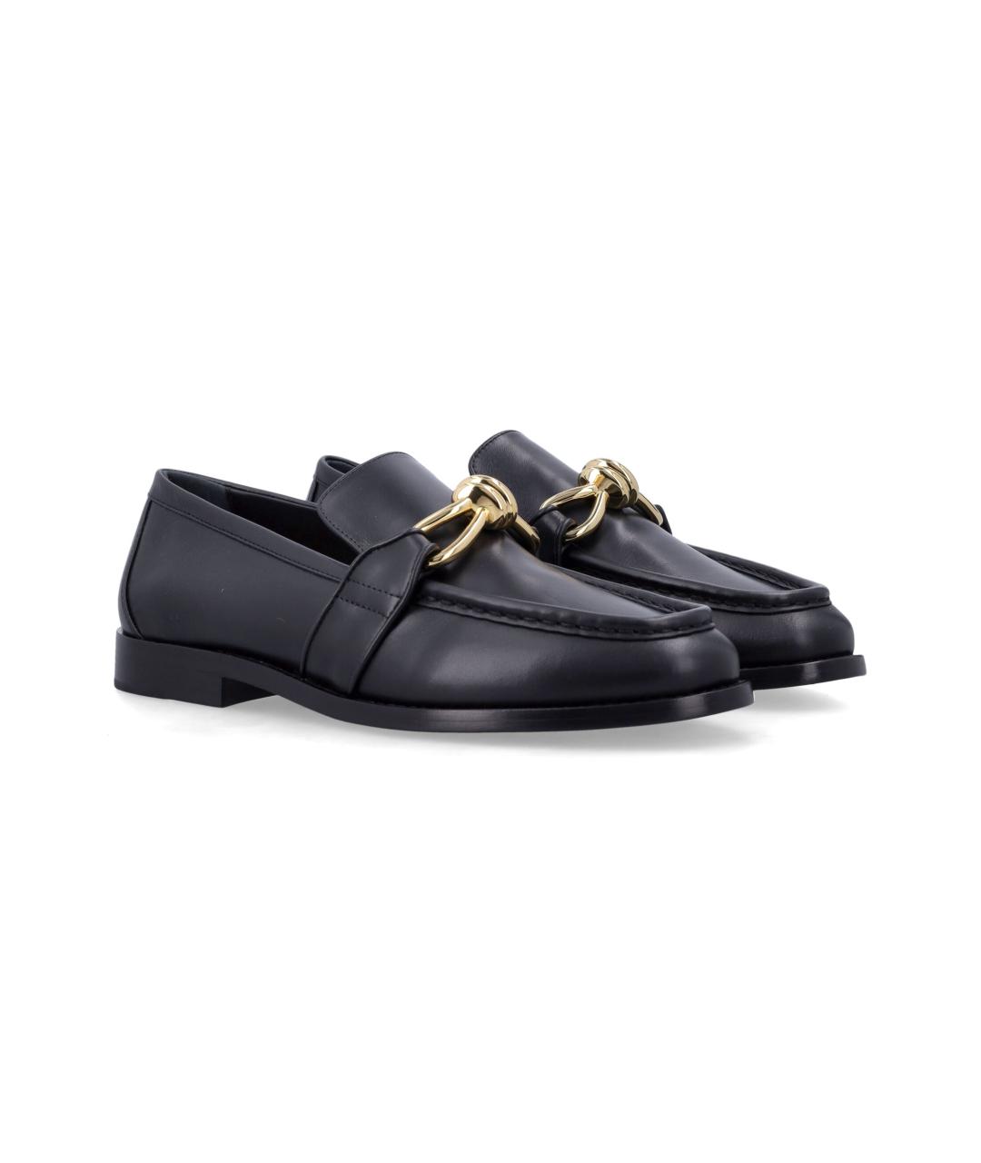 BOTTEGA VENETA Черные кожаные лоферы, фото 2