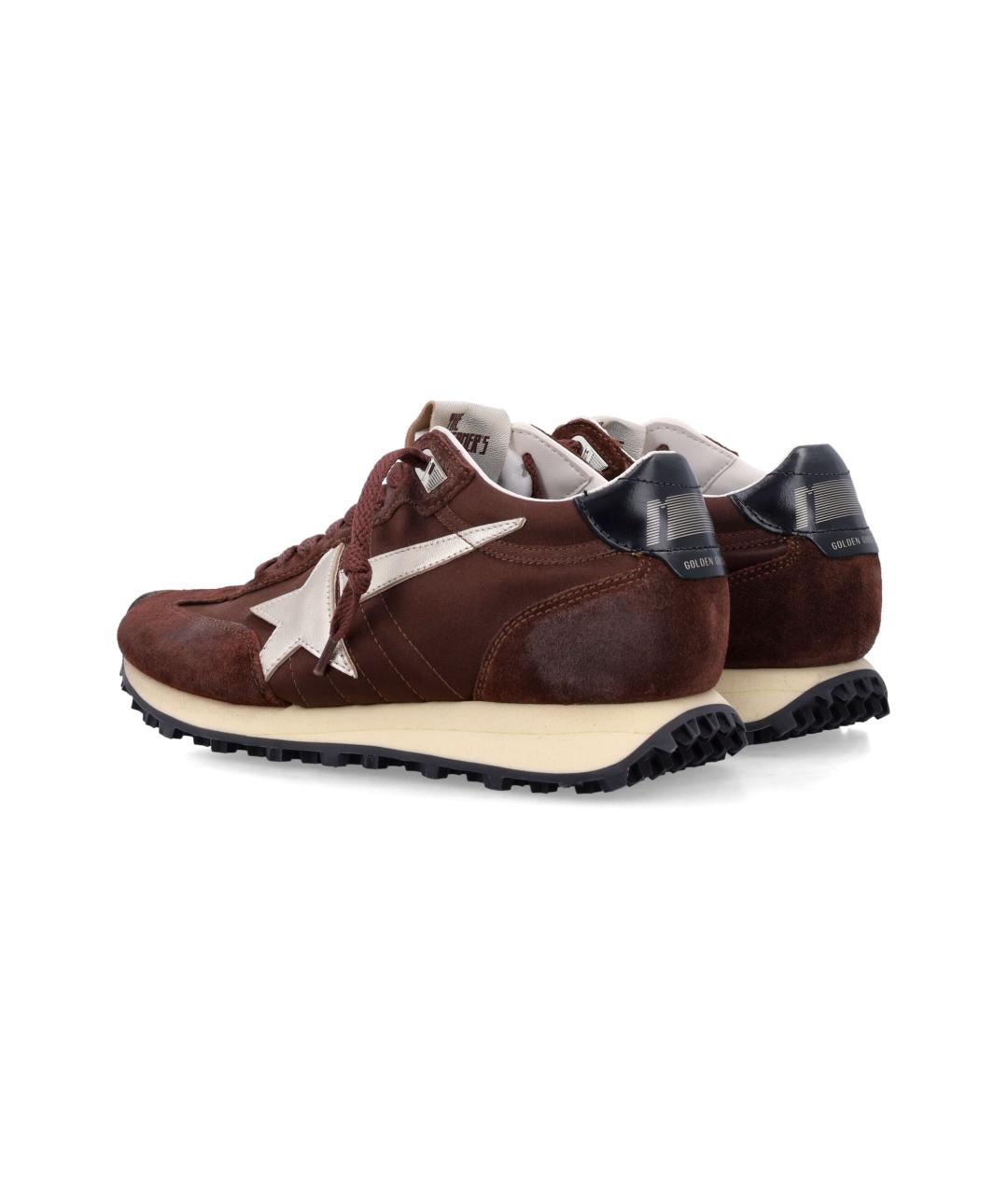 GOLDEN GOOSE Коричневые синтетические низкие кроссовки / кеды, фото 4