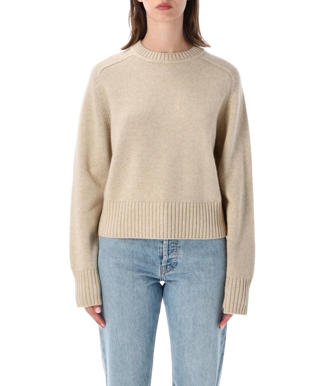 EXTREME CASHMERE Бежевый кашемировый джемпер / свитер, фото 1