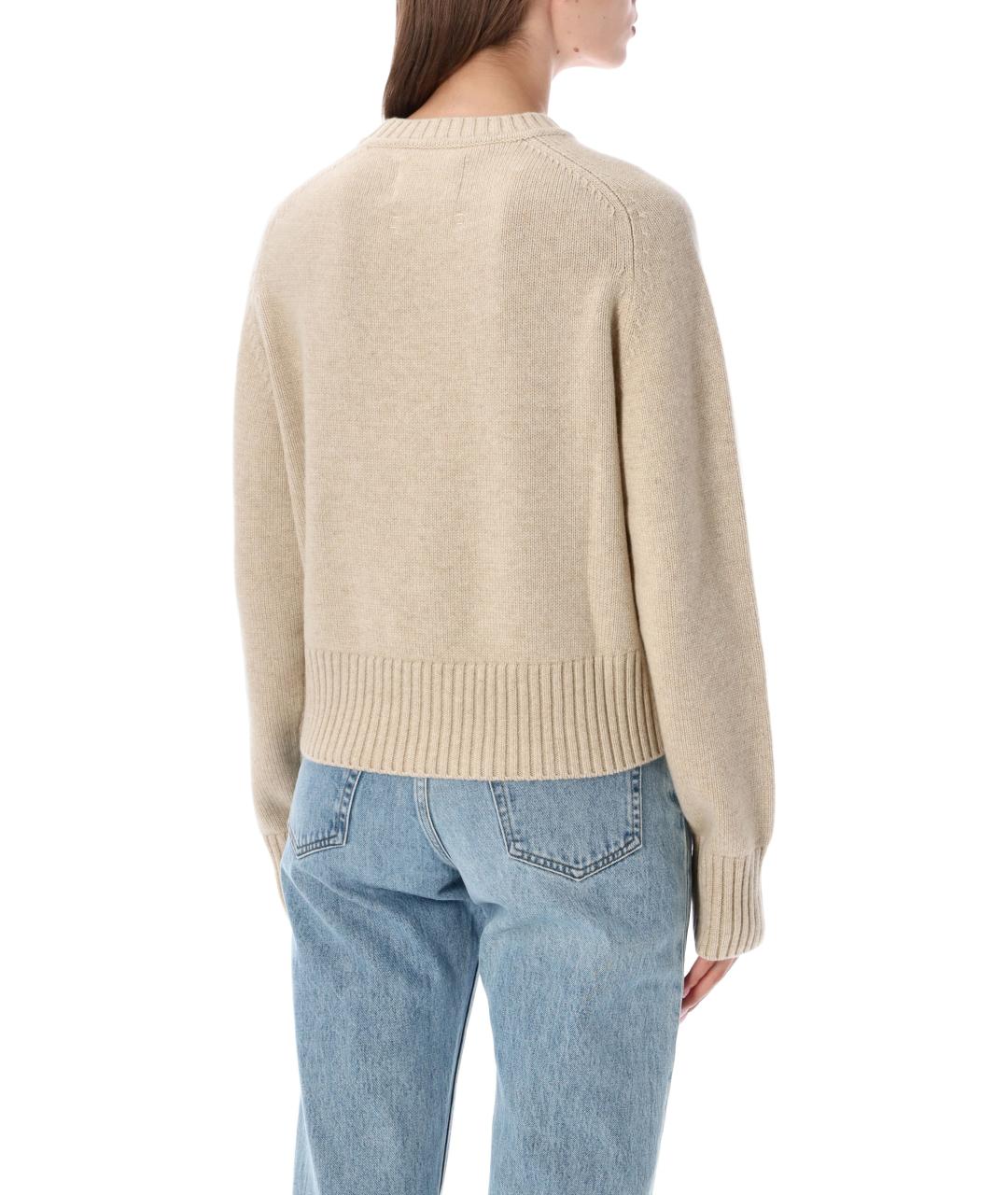 EXTREME CASHMERE Бежевый кашемировый джемпер / свитер, фото 2