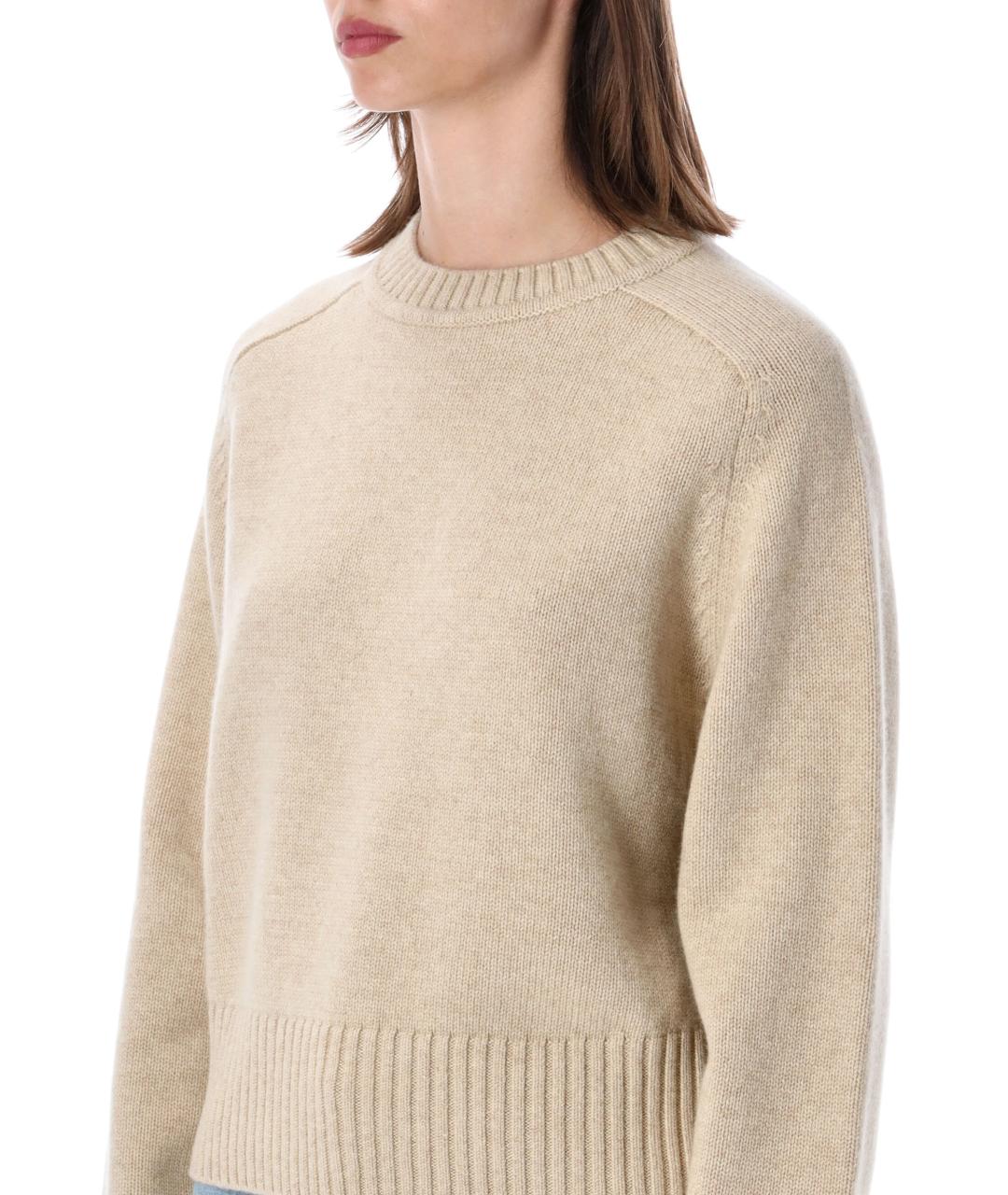 EXTREME CASHMERE Бежевый кашемировый джемпер / свитер, фото 3