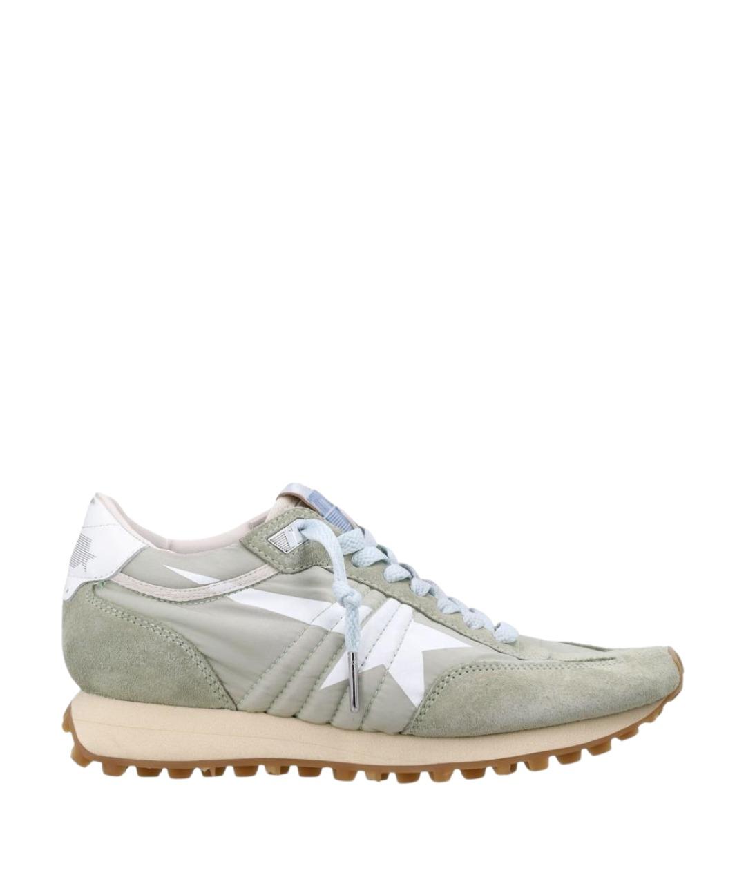 GOLDEN GOOSE Зеленые кожаные кроссовки, фото 1